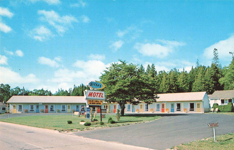 Firehouse Inn (Viteks Motel) - Vintage Postcard (newer photo)